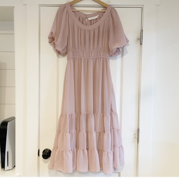 Astr the Label Dusty Rose Midi Dress - M New! - Picture 3 of 7